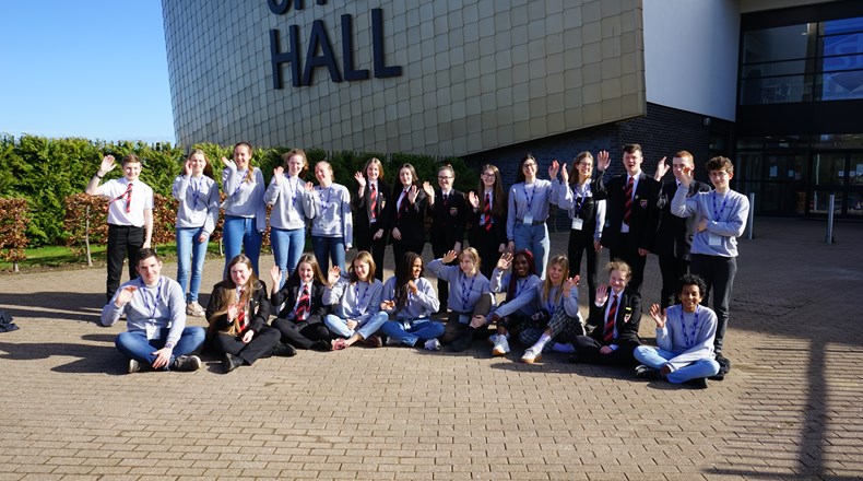 Belgium visitors come to Shotton Hall