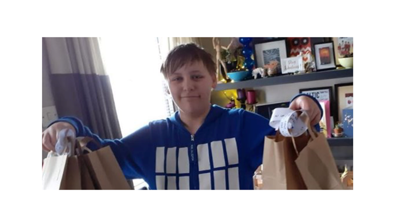 Alfie volunteering 