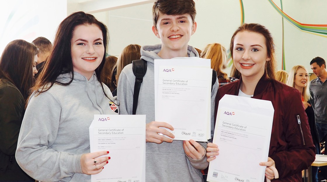 Shotton Hall GCSE results day